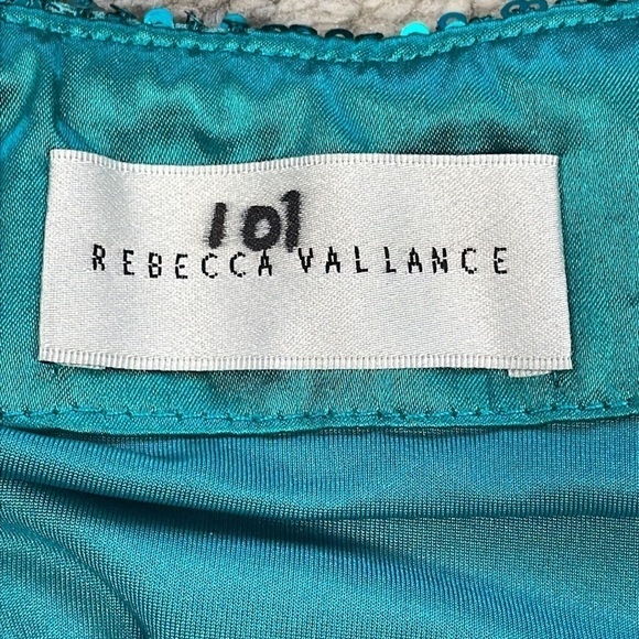 New Rebecca Vallance Missing Hours Midi Dress Sequin Marine Blue Cocktail Party - Picture 11 of 13